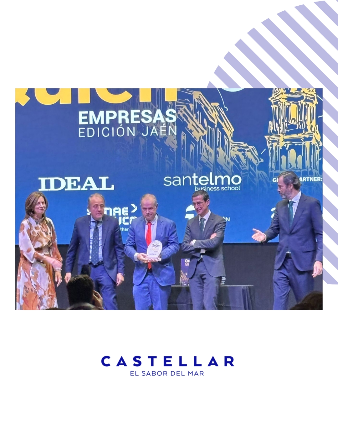 Luis Miguel Piña accepting his award.